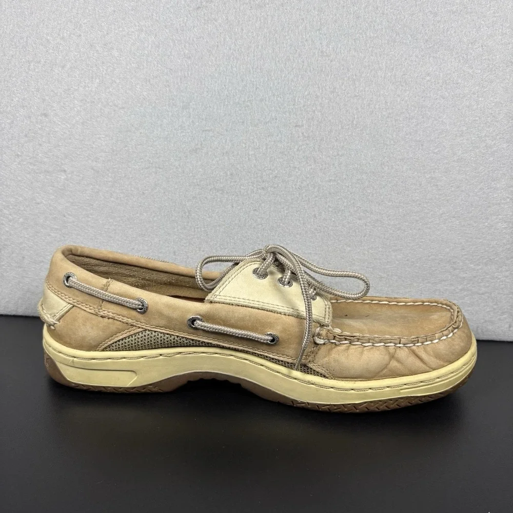 SPERRY Top Sider Men's Billfish 3 Eye Boat Shoes TAN/BEIGE 0799023 Size 9.5M